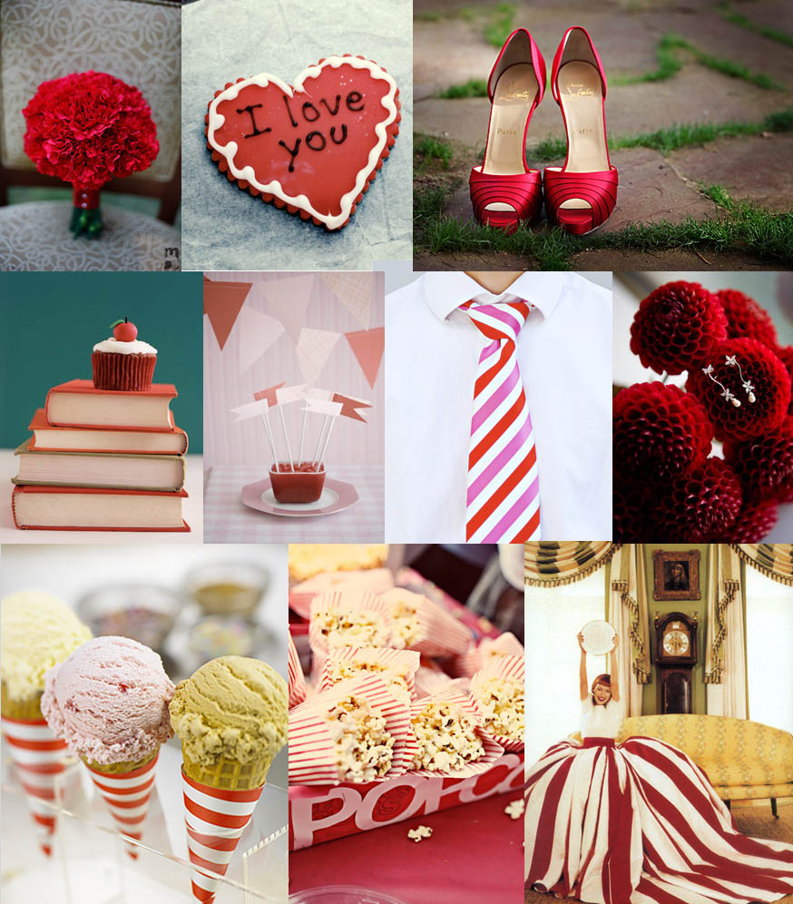 red and white wedding decorations